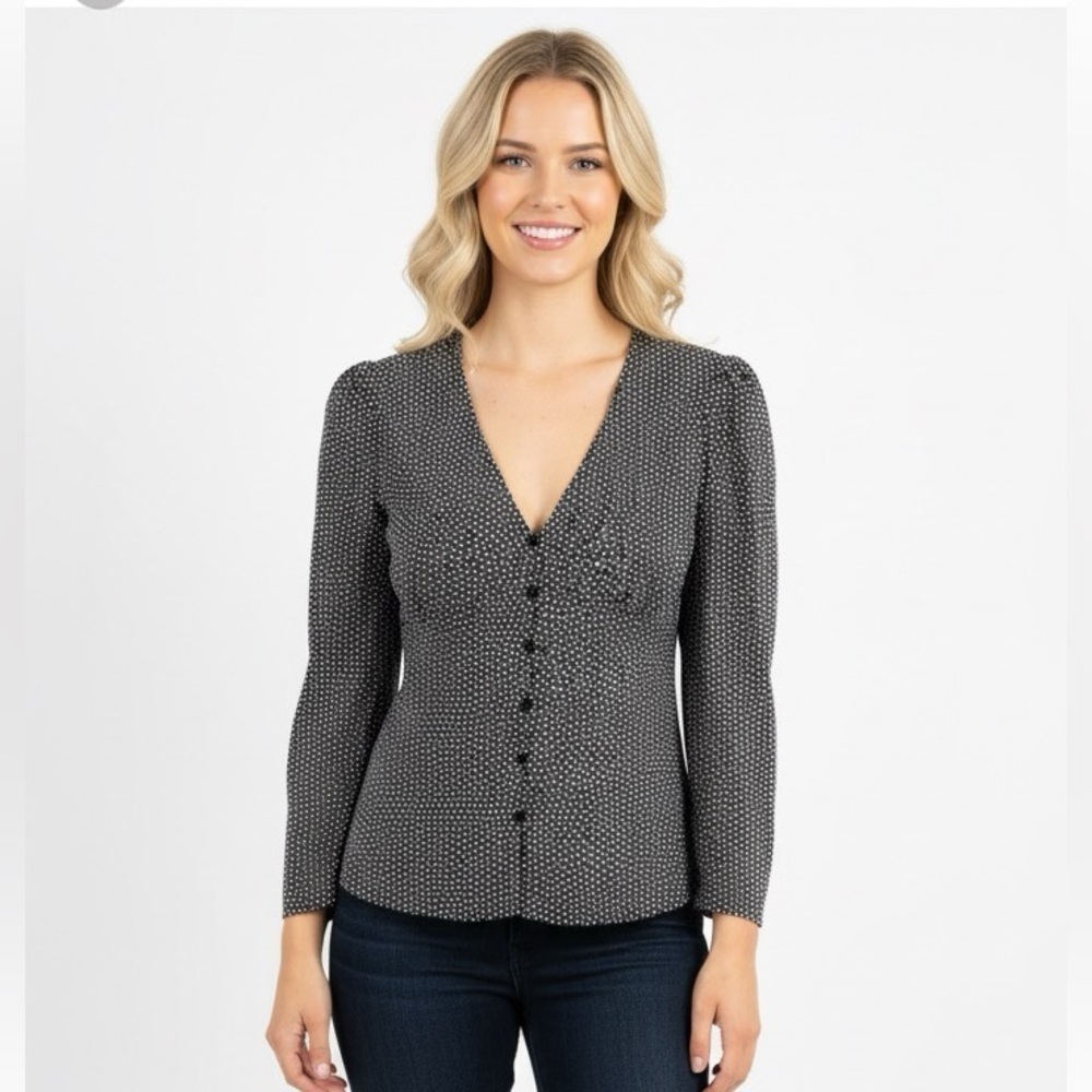 La Vie Rebecca Taylor polka dot top size medium/large